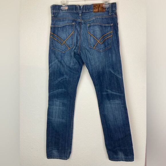 William Rast Taper unisex dark wash 100 % cotton jeans 32x32 cool belt loops - Picture 3 of 13